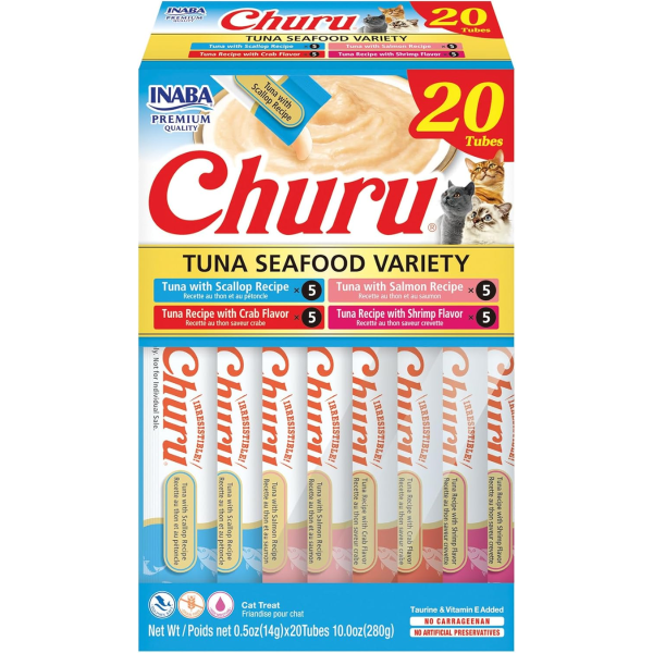 Churu Tuna Seafood Variety Surtido Cremoso X 20 Tubos