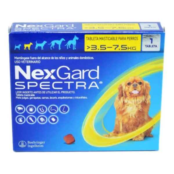 Nexgard Spectra Antiparasitario Para Perro 3.5 A 7.5 Kg